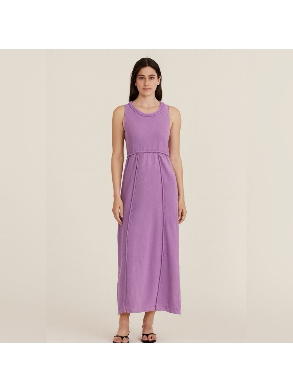Produce Company Purple Sleeveless Maxi Lagenlook Dress,Boho size M